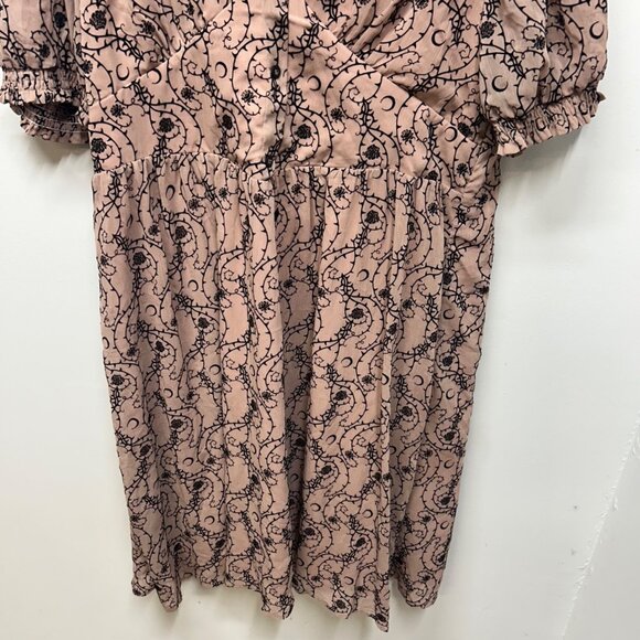 Disturbia rosethorn corset Pink and Black Midi Dress plus size US 16 - Picture 3 of 11